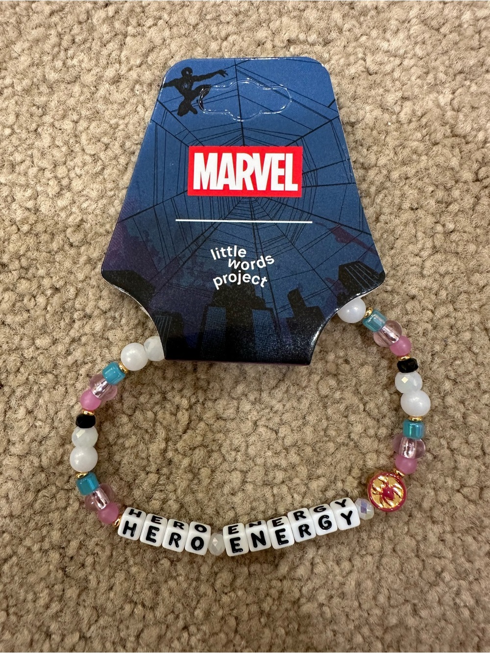 Little Words Project x Marvel Spider-Man "Hero Energy" Beaded Bracelet